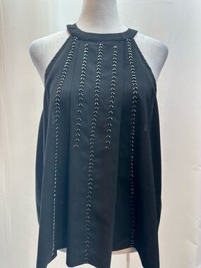 Paper Crane Black Sleeveless Blouse Top M